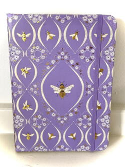 MED LINJER Golden Bees lille notesbog 13/18 cm 160 sider