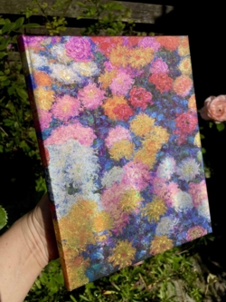 TILBUD spar 50,- normalpris 300,- UDEN LINJER - MONET - særligt eksklusiv notesbog i stort format 18/23 cm 144 syrefri cremefarvede sider fra det canadiske firma Paperblanks - pakkes i gaveindpakning