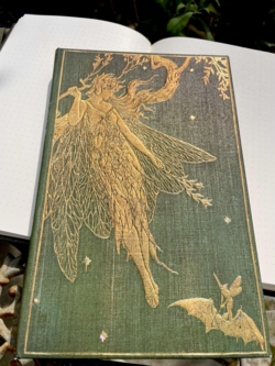 DOTTED Vintage Fairy B 135mm H  210mm 188 sider med sidetal og index i startenBEMÆRK SIDERNE ER MED PRIKKER Indbundet som gammel bog I smuk indpakning hardcover