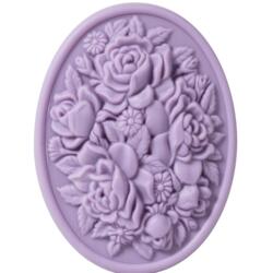 Sæbe som et lille kunstværk vegetabilsk/italiensk/håndlavet 125 g i smuk æske med guldtryk WISTERIA