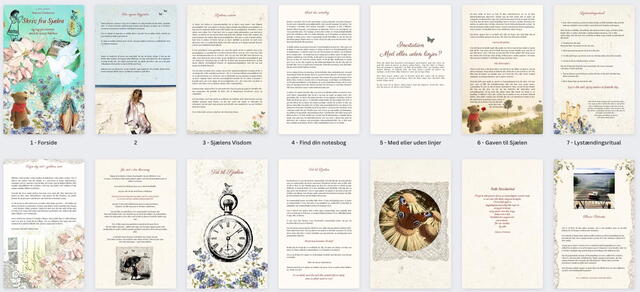 Skriv fra Sjælen - Fysisk tryk af E-bogskurset trykt på ekstra tykt papir med spiralryg og farvetryk på alle sider i stort A4-format