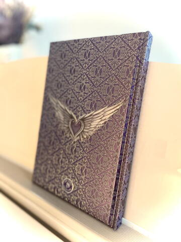 MED LINJER Angel Book med magnetklap  15,5/22 cm hardcover