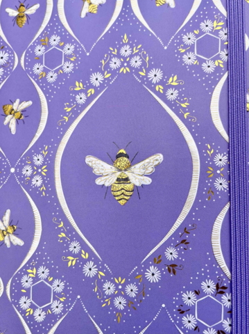 MED LINJER Golden Bees lille notesbog 13/18 cm 160 sider
