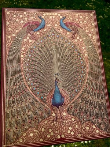 UDEN LINJER Golden Peacock 18/23 cm 144 syrefri sider Indbundet som gammel bog I smuk indpakning hardcover