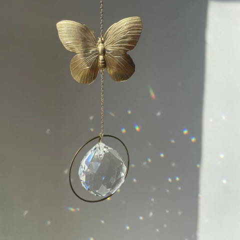 Håndlavet lysfanger sommerfugl i gaveæske