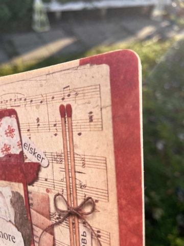 Kærligheds-notesbog Italiensk Vintage  A5 192 sider MED LINJER blødt pap-omslag rustikt genbrugspapir