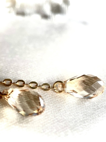 Sommerfugle-øreringe 18 K forgyldt og med østriske krystaller