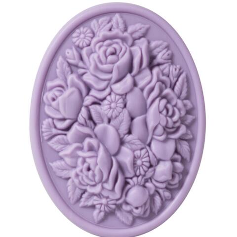 Sæbe som et lille kunstværk vegetabilsk/italiensk/håndlavet 125 g i smuk æske med guldtryk WISTERIA