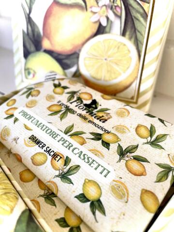 Eksklusiv gaveæske med sæbe og duftposer SØD CITRON