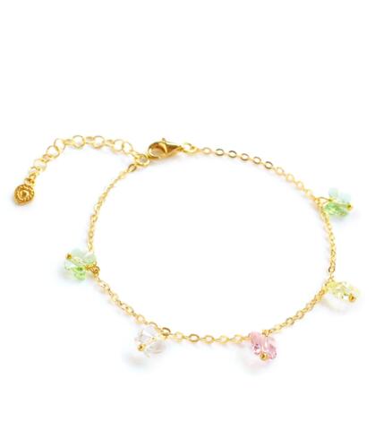 Introduktions-TILBUD Nyhed Delikat Sommerfugle-armbånd 18 karat forgyldt spar 145,- hele sommeren Normalpris vil blive 495,-