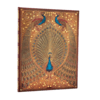 UDEN LINJER Golden Peacock særligt eksklusiv notesbog i stort format  18/23 cm 144 syrefri sider Indbundet som gammel bog I smuk indpakning hardcover