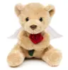 Skyts-Bamse-Engel med lille smuk rose - den fineste gave