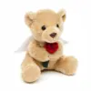 Skyts-Bamse-Engel med lille smuk rose - den fineste gave