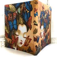Butterfly Dream Book - smukkeste notesbog/drømmebog UDEN LINJER 18/23 cm 144 sider i gaveindpakning BLØDT OMSLAG