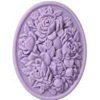 Sæbe som et lille kunstværk vegetabilsk/italiensk/håndlavet 125 g i smuk æske med guldtryk WISTERIA